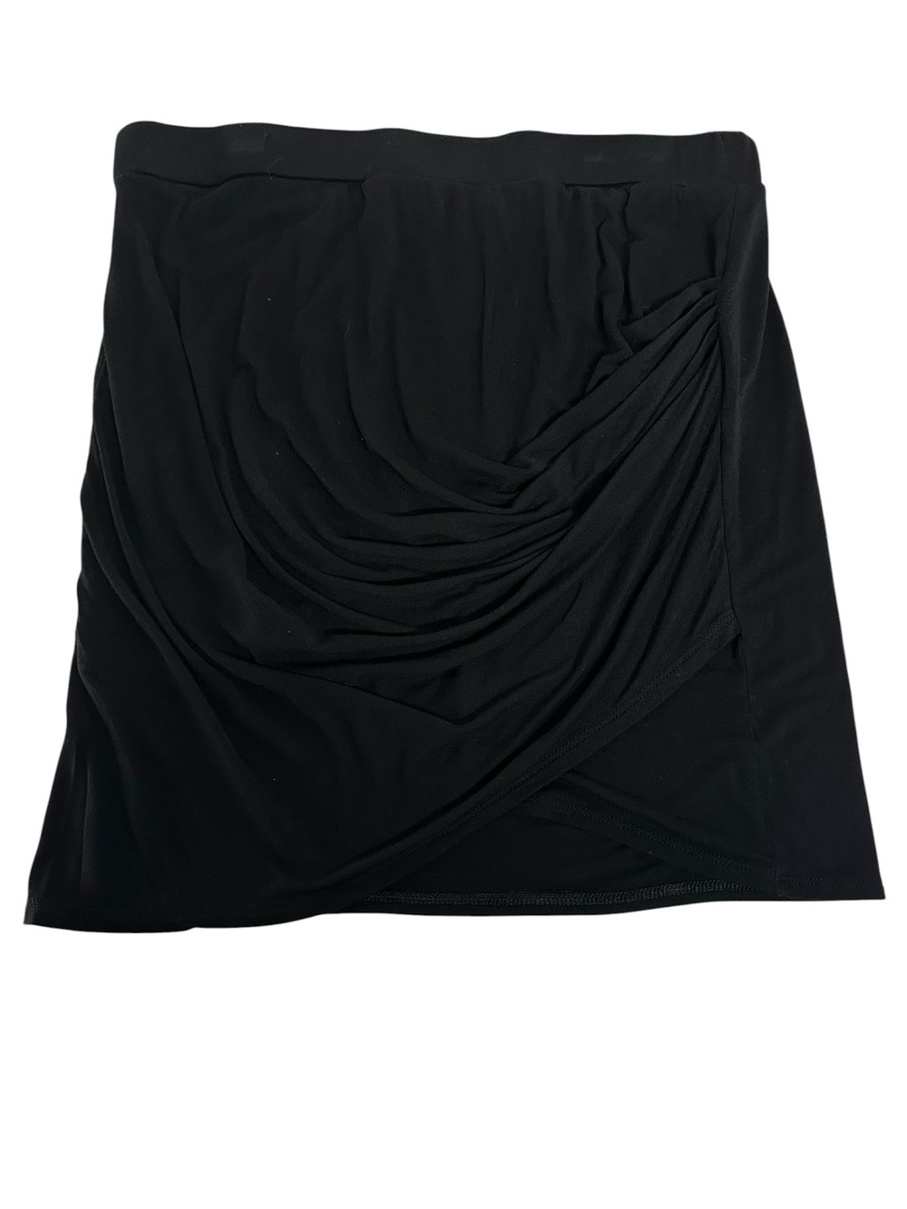 BCBG MAXAZRIA / Black Stretchy Drape Tulip Skirt / Large / Goth Fairy Indie Emo